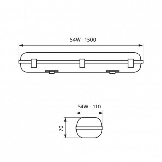 LED Průmyslové svítidlo 54W-150cm-4000K-VIVALUX VIV003735