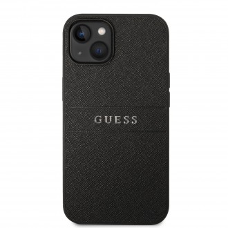Guess PU Leather Saffiano Zadní Kryt pro iPhone 14 Black