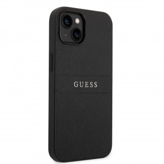 Guess PU Leather Saffiano Zadní Kryt pro iPhone 14 Black