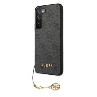 Guess 4G Charms Zadní Kryt pro Samsung Galaxy S23+ Grey