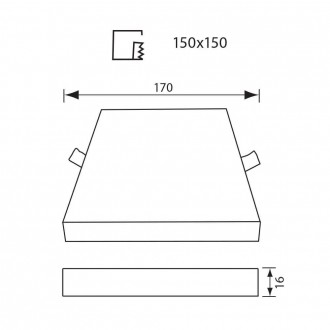 VIVALUX LED panel 24W-4000K-2400Lm-IP44-vestavný čtverec-bílý VIV004284