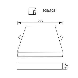 VIVALUX LED panel hranatý 36W-4000K-3600Lm-IP44-Bílý-čtvercový VIV004285