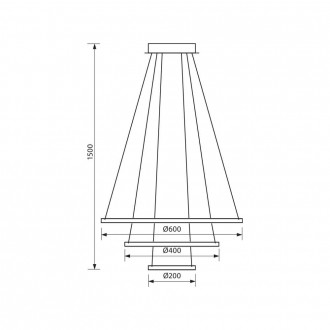 VIVALUX LED Lustr na lanku 58W-4000K-IP20-denní bílá VIV004408