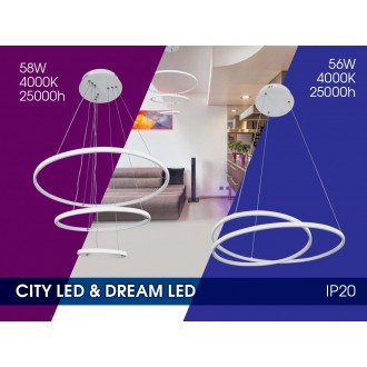 VIVALUX LED Lustr na lanku 58W-4000K-IP20-denní bílá VIV004408