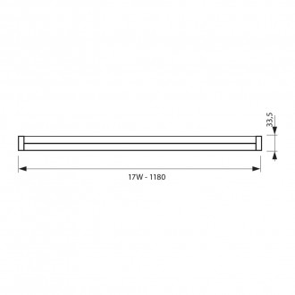 VIVALUX LED osvětlení do kuchyně 17W-1180mm-4000K-IP20-230V VIV003535