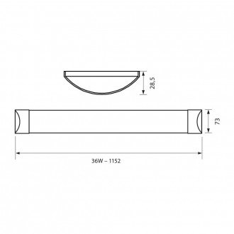 VIVALUX Led lineární svítidlo 36W-IP20-120cm-4000K-bílé VIV003731