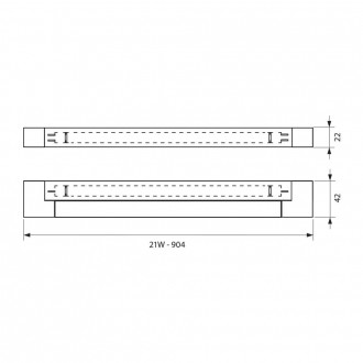 VIVALUX LED podlinkové svítidlo 21W-4000K-IP20-230V VIV002738