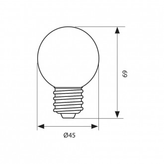 VIVALUX LED žárovka E27-CL-G45-1W-6400K VIV003542