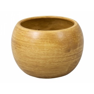 Obal na květináč keramický MANES TEAK hnědý mat 11 cm
