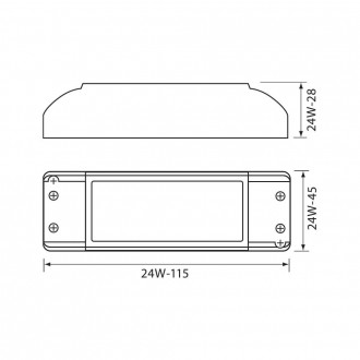 VIVALUX Napájecí adaptér pro LED pásky 24W, IP20,MPD,MINI VIV003796