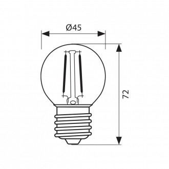 VIVALUX-LED žárovka E27-Filament GF45-4W-3000K VIV003565