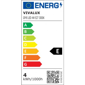 VIVALUX-LED žárovka E27-Filament GF45-4W-3000K VIV003565