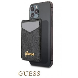 Guess 4G Magnetic Cardslot Triangle Logo šedá