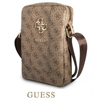 Guess pouzdro 10" hnědé 4G velké kovové logo