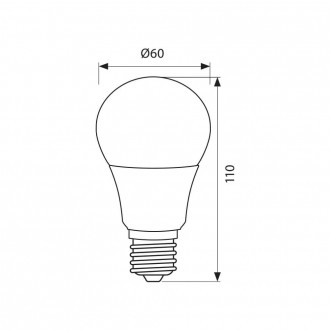 VIVALUX LED žárovka E27-6W-470LM- 230V Barevná teplota (К): Studená bílá 6400K VIV003761