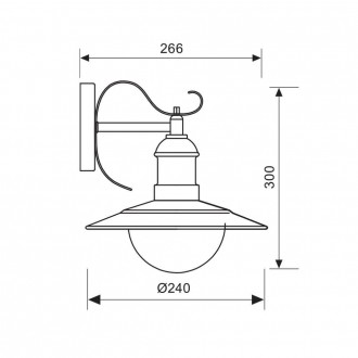 VIVALUX Nástěnná lampa bílá E27, WD010/WH RIVIERA IP44, 230V VIV004365