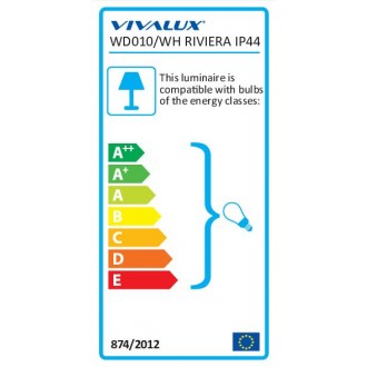 VIVALUX Nástěnná lampa staré zlato E27-230V-IP44-WD010/AB VIV004367