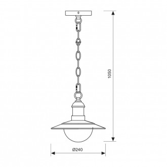 VIVALUX Závěsná zahradní lampa E27-1X60W-IP44-230V-staré zlato VIV004370