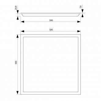 VIVALUX LED panel 60X60-40W-4000Lm-4000K-bílý VIV004530