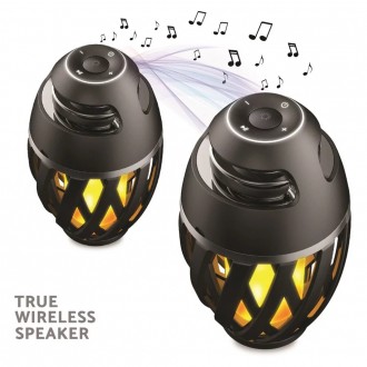 Reproduktor v plamenném designu s LED a Bluetooth