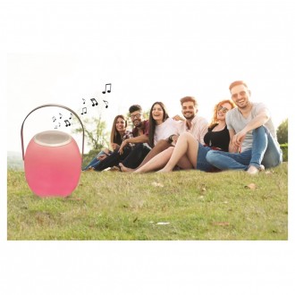 Přenosný LED svítící reproduktor s rukojetí
