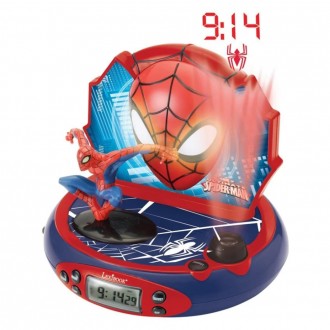 Dětský budík Spider-Man s rádiem a projektorem