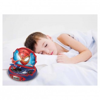 Dětský budík Spider-Man s rádiem a projektorem