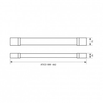 VIVALUX LED lineární svitídlo 18W 600mm 4000K - bilé VIV004017