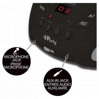Přenosný Bluetooth CD přehrávač iParty se světelnými efekty