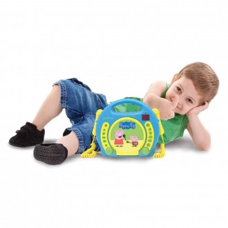 Přenosný CD přehrávač Prasátko Peppa se 2 mikrofony