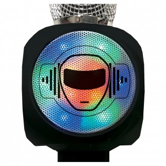 Bezdrátový karaoke mikrofon iParty s vestavěným reproduktorem a světelnými efekty