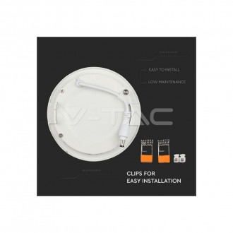 V-TAC LED panel stropní 3W-IP20-vestavný kulatý-bílý Barevná teplota (К): studená bílá SKU6294