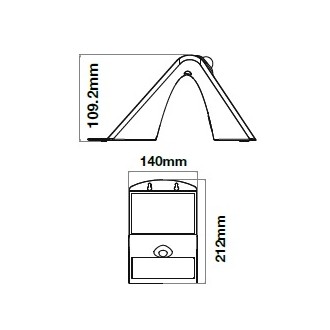 V-TAC LED solární nástěnné svítidlo s pohybovým senzorem-3W-IP65-VT-768-bílé SKU7523