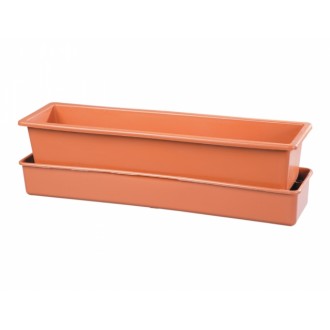 Truhlík samozavlažovací LEBIŠ s knoty plastový 50 cm