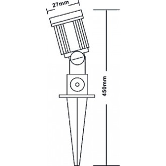 V-TAC LED zahradní světlo pro žárovky E27-IP44-VT-728-černé SKU7044
