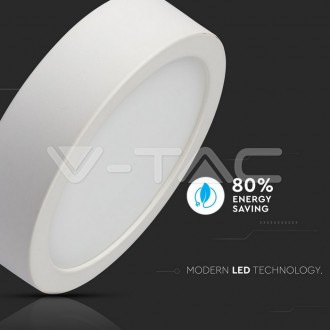 V-TAC LED panel stropní 18W-IP20-přisazený kulatý Barevná teplota (К): Neutrální bílá 4000K SKU4917