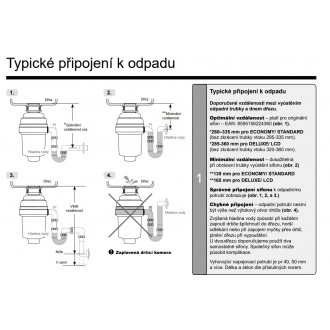 EcoMaster Trubkový sifon 6/4" x 40 pro drtič
