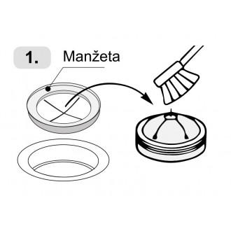 EcoMaster Vyjímatelná gumová manžeta plochá inovativní 85mm - EVO3 (In Sink Erator)