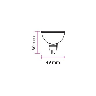V-TAC LED žárovka GU5.3 - 6,5W - MR16 - SAMSUNG CHIP Barevná teplota (К): Studená bílá 6400K SKU206