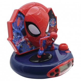 Dětský budík Spider-Man s rádiem a projektorem