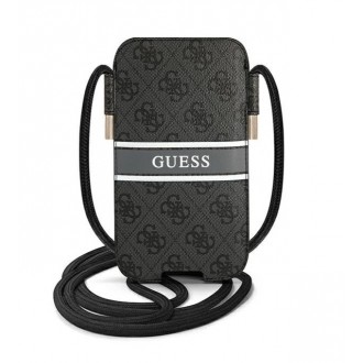 Guess PU 4G Printed Stripe Pouch S/M Grey