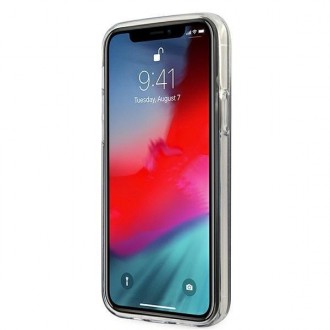 Guess PC/TPU Vintage Zadní Kryt pro iPhone 12/12 Pro 6.1 Gradient Pink