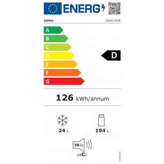 Retro lednice s mrazákem uvnitř - zelená - DOMO DO91701R