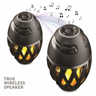 Reproduktor v plamenném designu s LED a Bluetooth