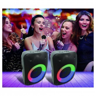 Sada přenosných Bluetooth reproduktorů iParty s mikrofonem
