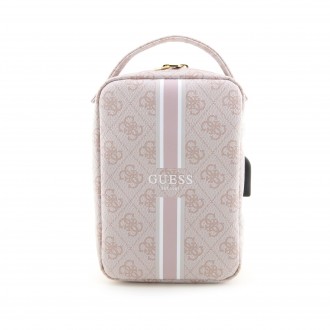 Guess PU 4G Printed Stripes Travel Universal Bag Pink