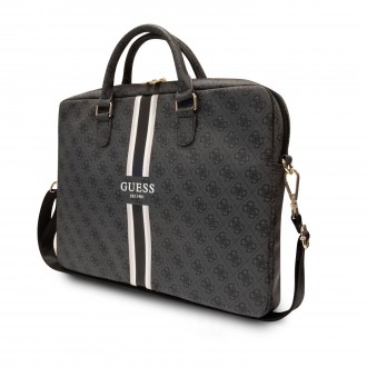 Guess PU 4G Printed Stripes Computer Bag 15/16" Black