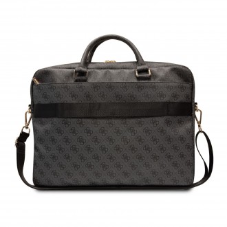 Guess PU 4G Printed Stripes Computer Bag 15/16" Black