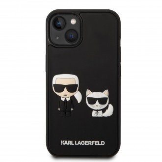 Karl Lagerfeld and Choupette 3D Kryt pro iPhone 14 Plus Black