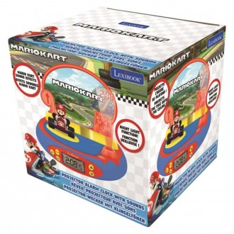 Dětský budík Mario Kart s rádiem a projektorem